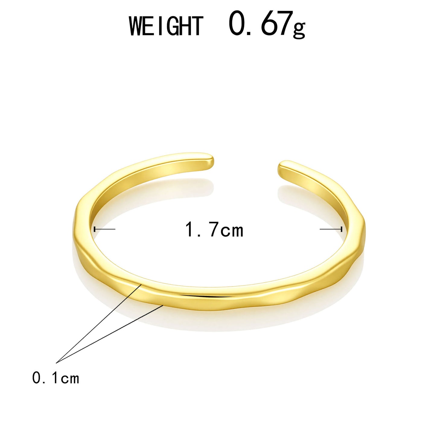 Single Copper Ring Fashionable And Minimalist Open-style