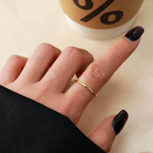 Single Copper Ring Fashionable And Minimalist Open-style