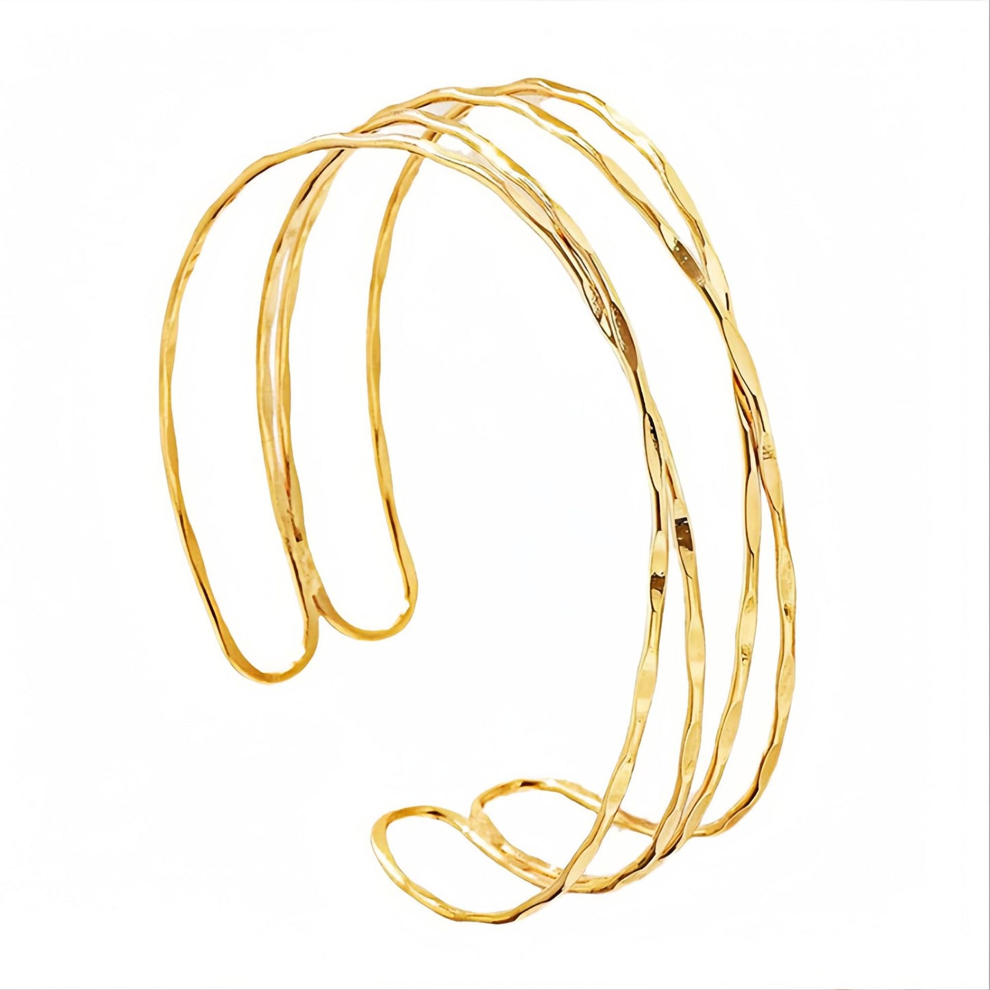 Popular Bracelet Simple Semi-Circular Hollow C-Shape Bangle Trendy All-Match Elegant Jewelry