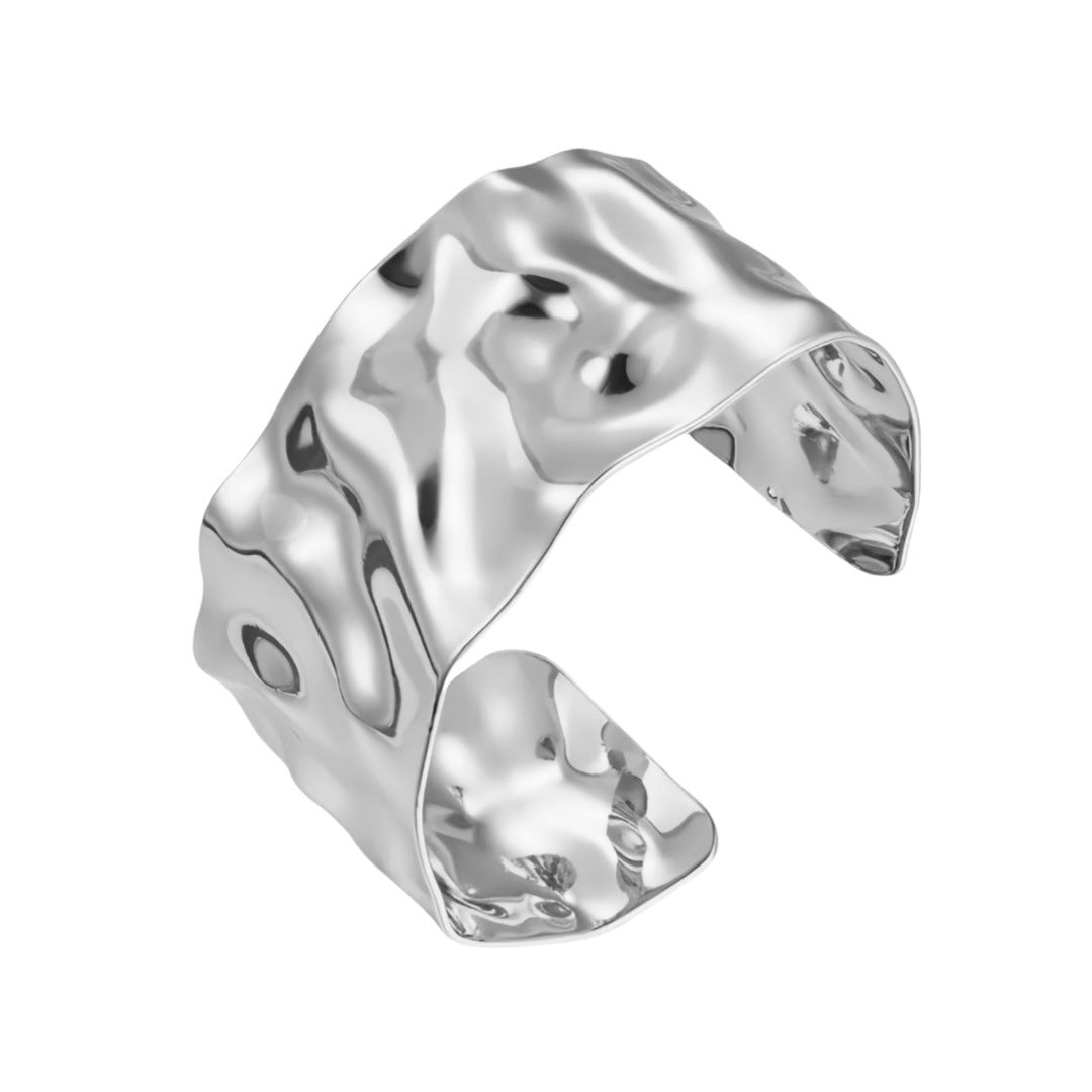 Popular Bracelet Simple Semi-Circular Hollow C-Shape Bangle Trendy All-Match Elegant Jewelry