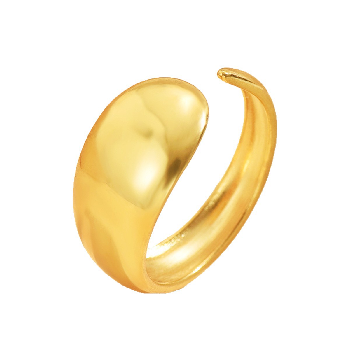 Stainless Steel Ring For Women Metal Hydraulic Vacuum-plated Gold Jewelry