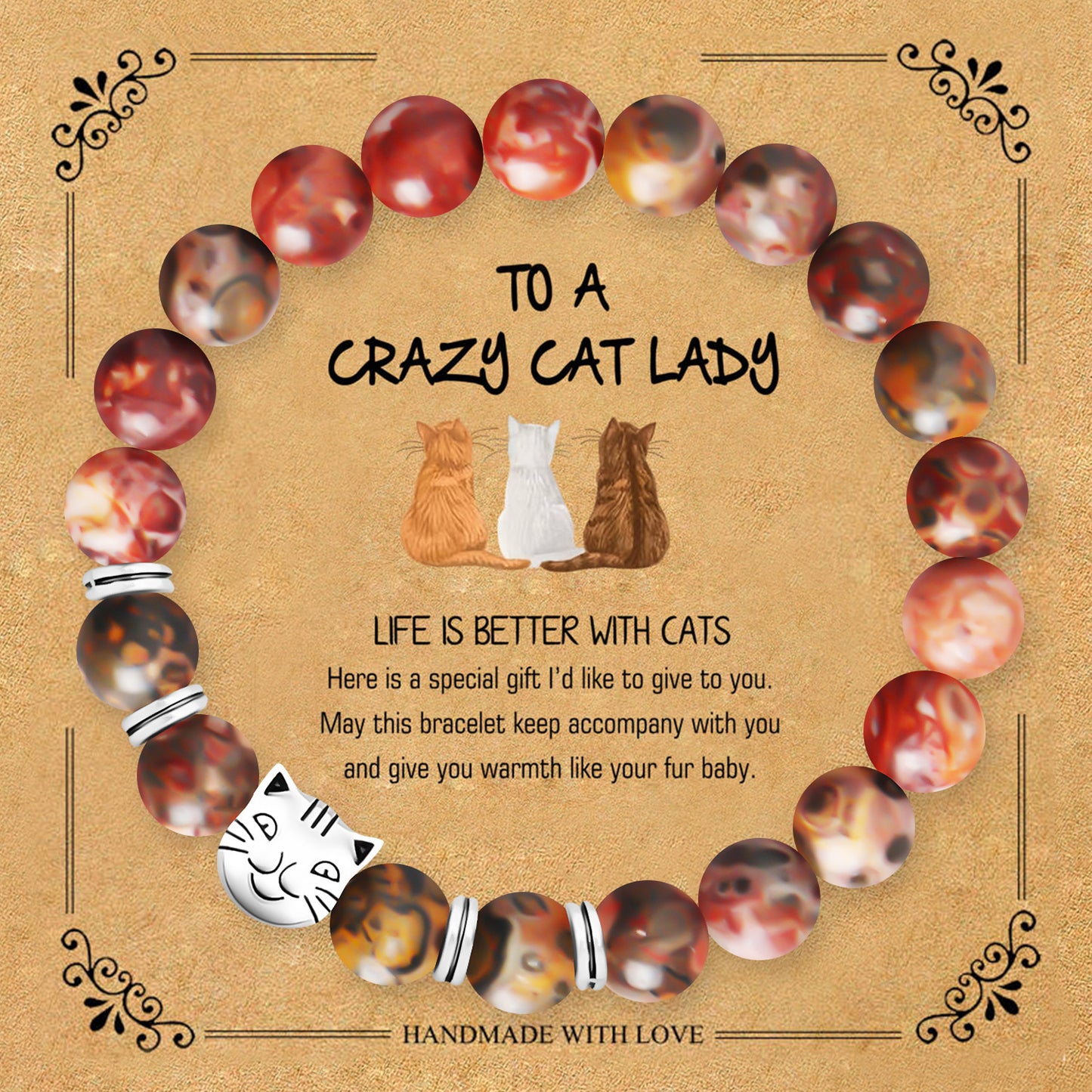 Natural Turquoise Stone Bracelet With A Card