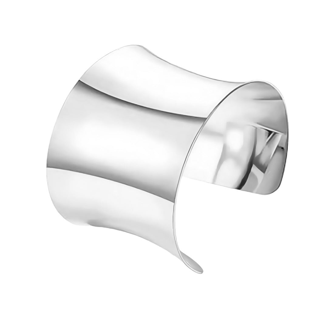 Popular Bracelet Simple Semi-Circular Hollow C-Shape Bangle Trendy All-Match Elegant Jewelry