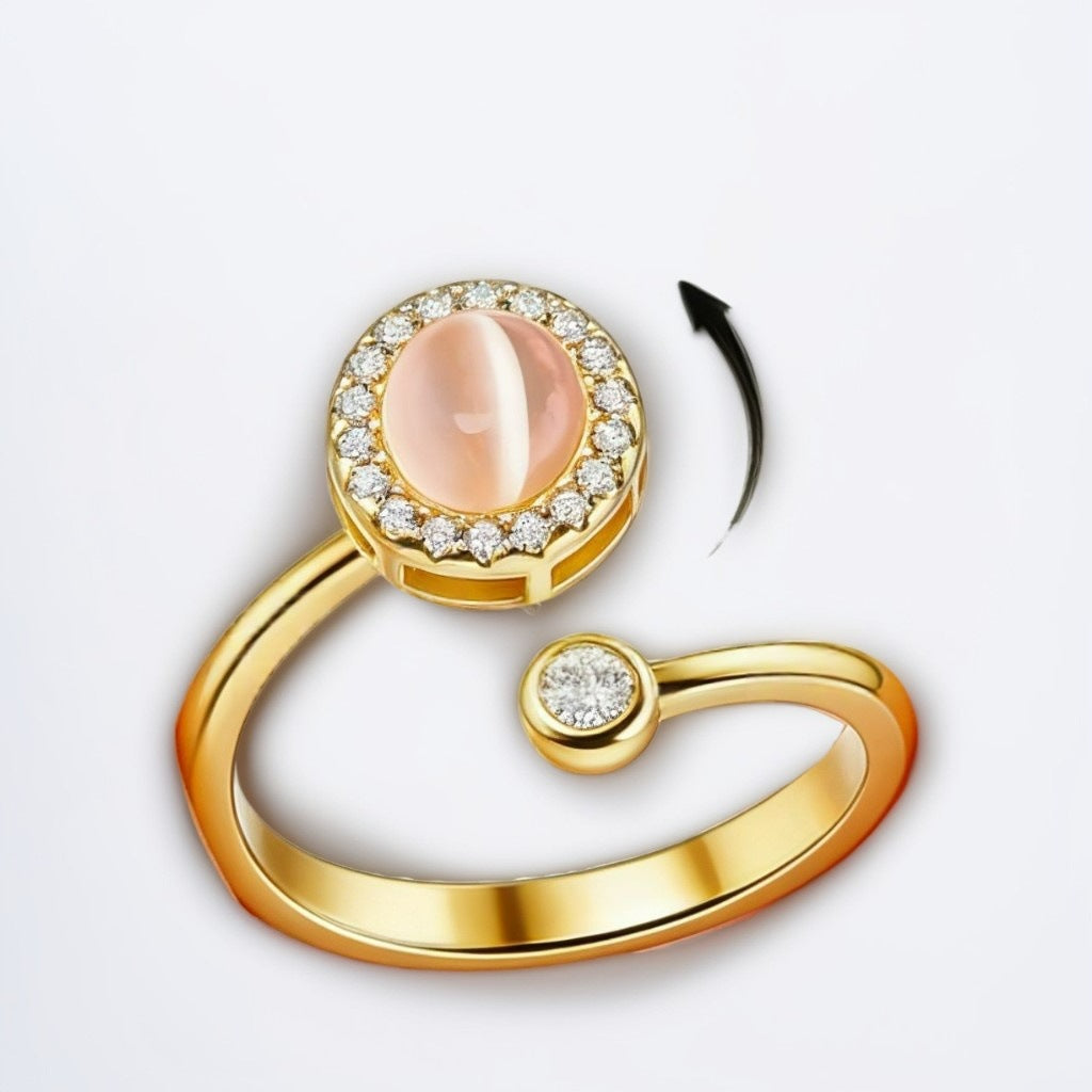 Rotating Anxiety Thai Silver Ring Index Finger Ring