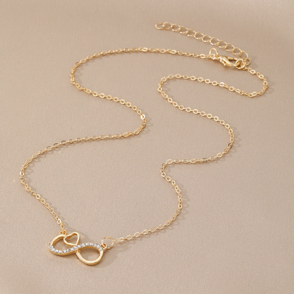 Infinite Symbol Necklace Choker Minimalist Light Luxury