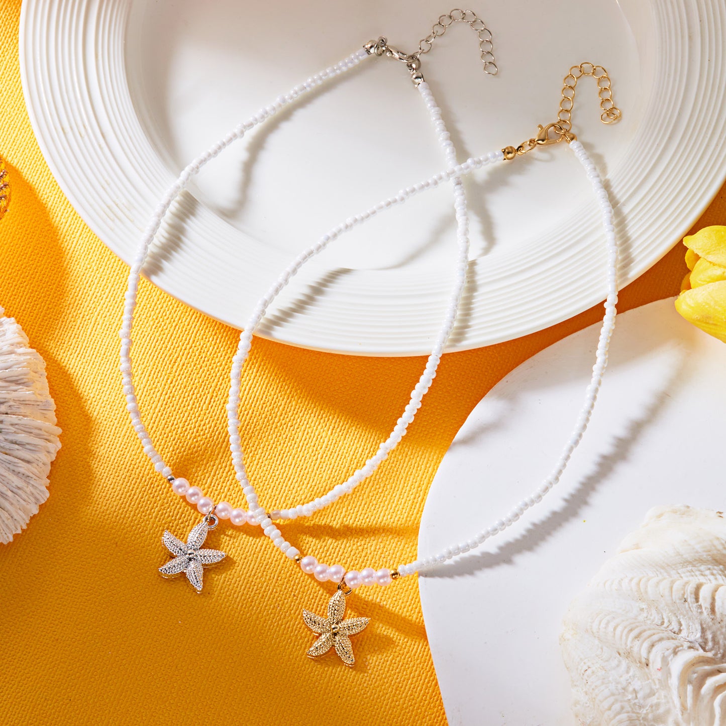 Beachside Vacation Necklace Clavicle-length Chain