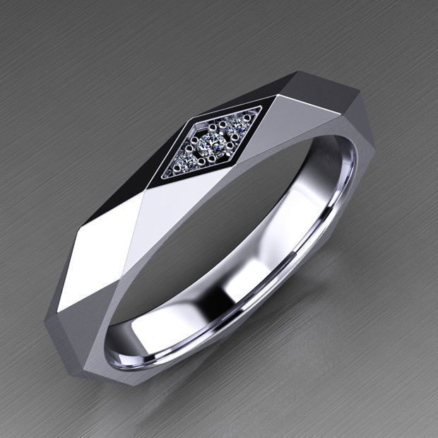 Simple Womens Ring With Real Gold Plating And Zircon Inlay