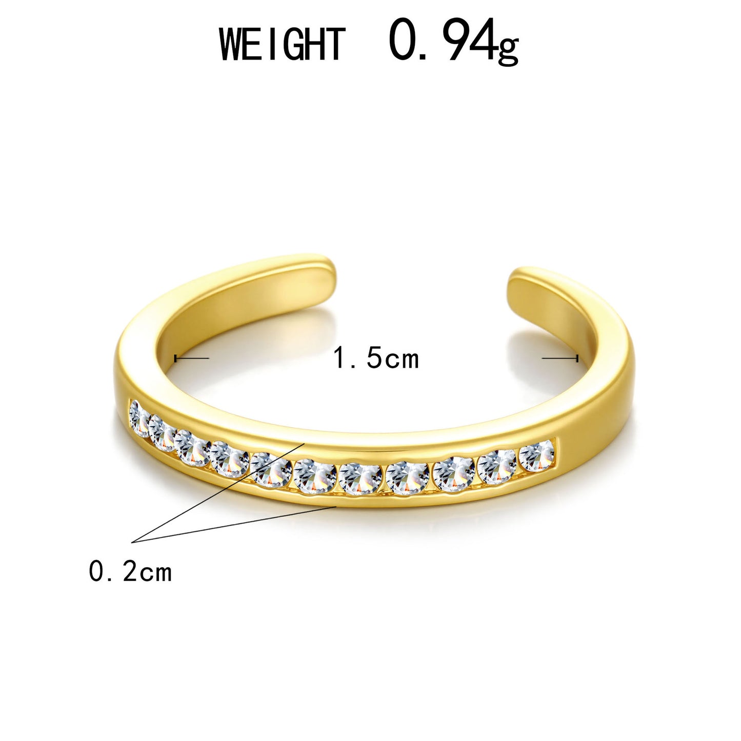 Single Copper Ring Fashionable And Minimalist Open-style