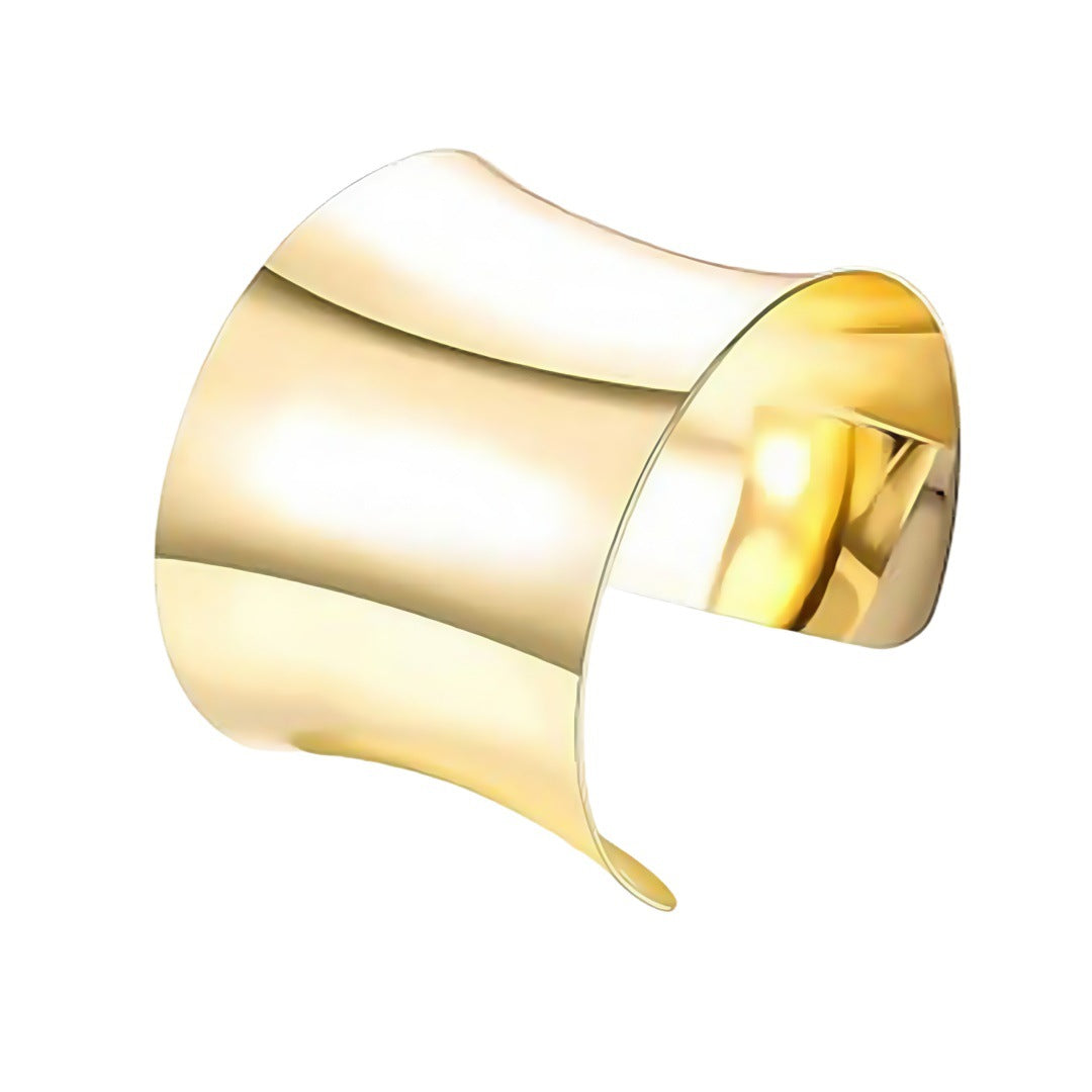 Popular Bracelet Simple Semi-Circular Hollow C-Shape Bangle Trendy All-Match Elegant Jewelry