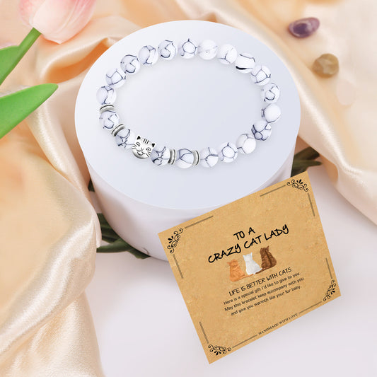 Natural Turquoise Stone Bracelet With A Card