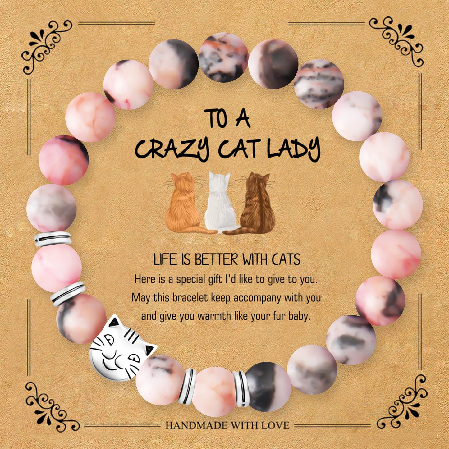 Natural Turquoise Stone Bracelet With A Card