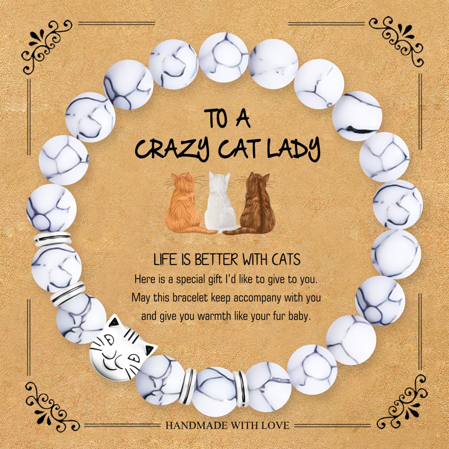 Natural Turquoise Stone Bracelet With A Card